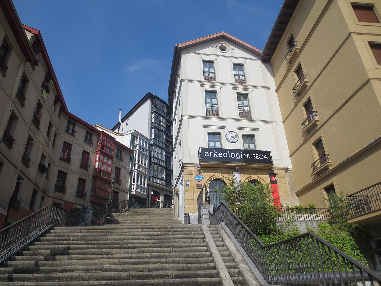 The Mallona steps climbing from the old town past the Archaeology Museum