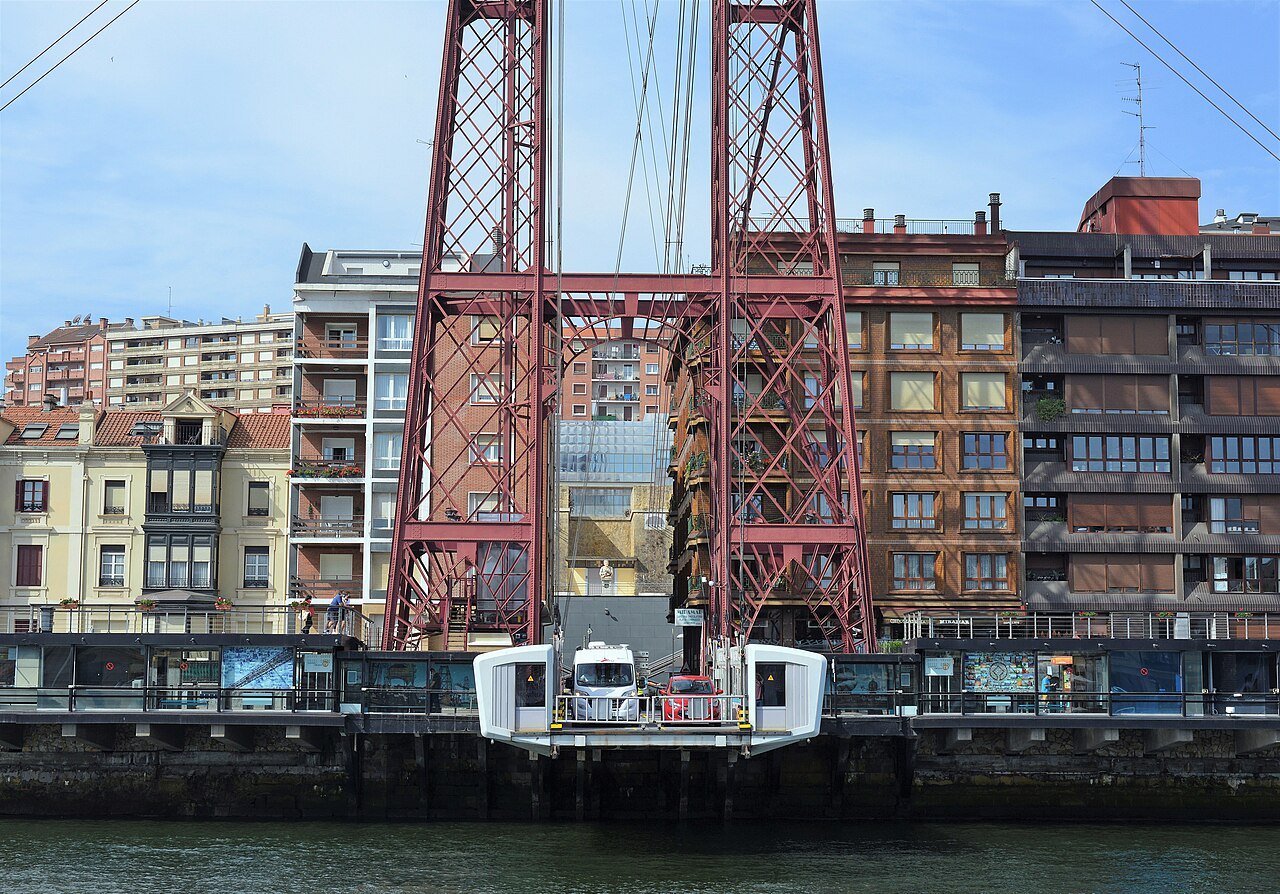 How does the Bizkaia Bridge gondola work?
