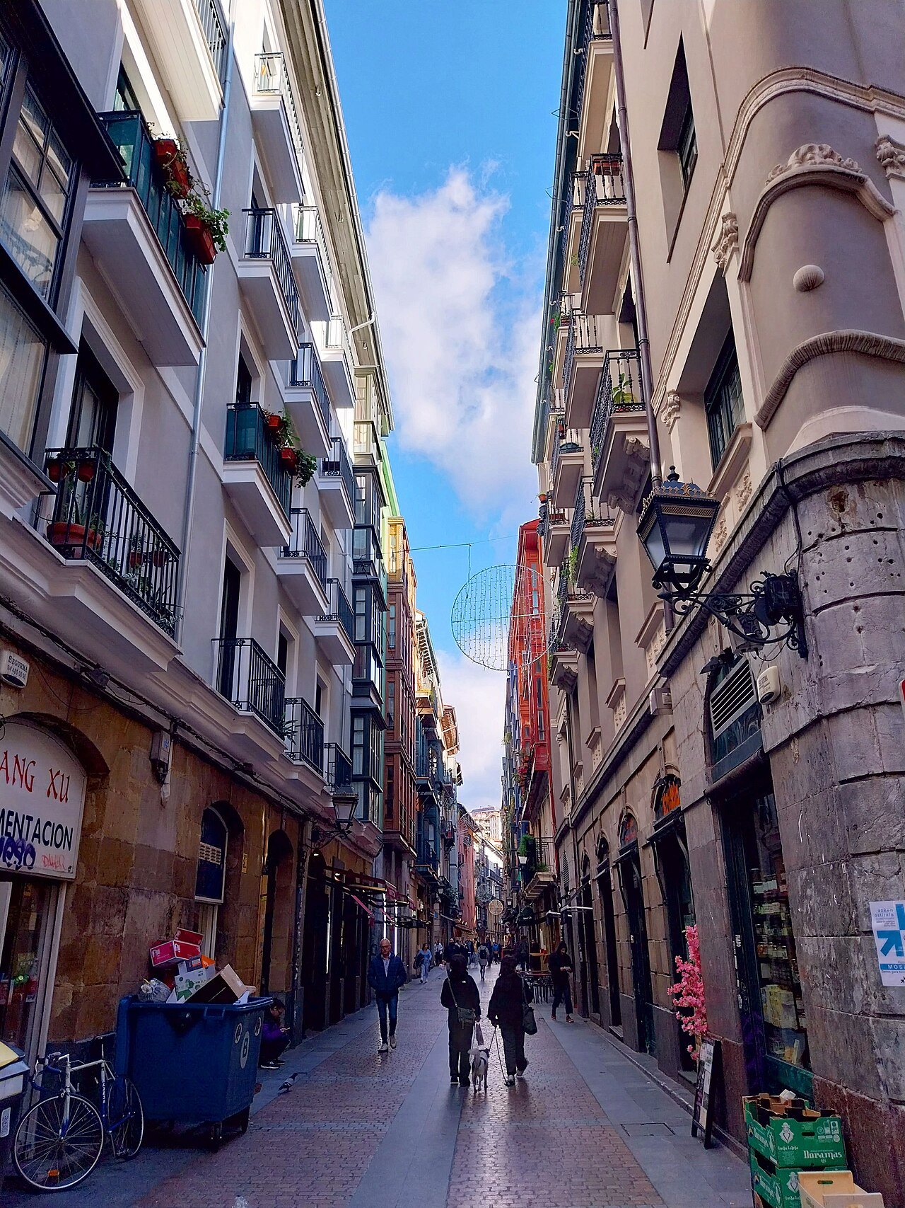 Calle Jardines, one of the old town's narrow lanes of bars